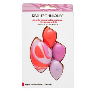 Real Techniques Berry Pop Miracle Complexion Sponge + 3 Sponge Minis spugnetta per fondotinta