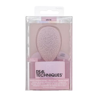 Real Techniques Cleansing Sponge & Sponge Keeper spugnetta detergente per tutti i tipi di pelle