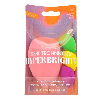 Real Techniques Hyperbrights XL + Mini Miracle Complexion Sponge Set spugnetta per fondotinta - impostare