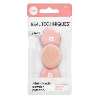 Real Techniques Mini Miracle Powder Puff Trio spugnetta per la cipria